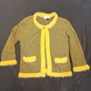 Via Margutta Italy Knit Angora Cashmere Blend Cardigan Sweater‎